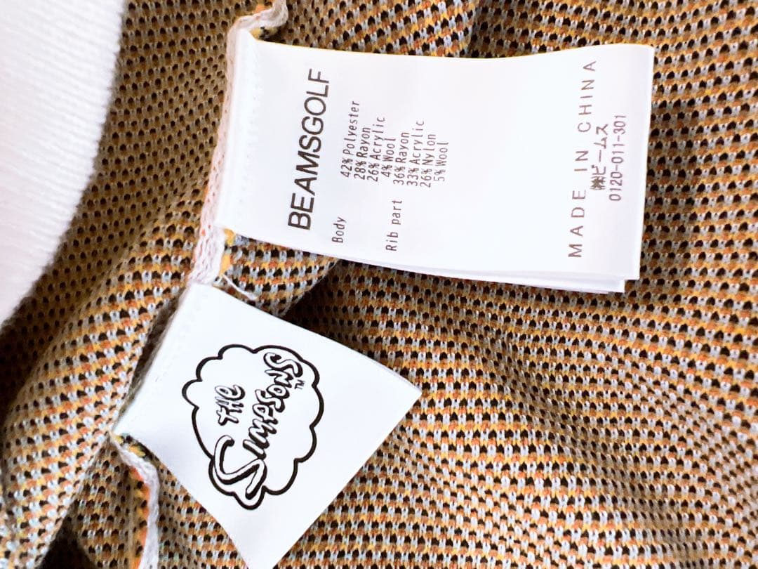 BEAMS GOLF The Simpsons ニットパーカー