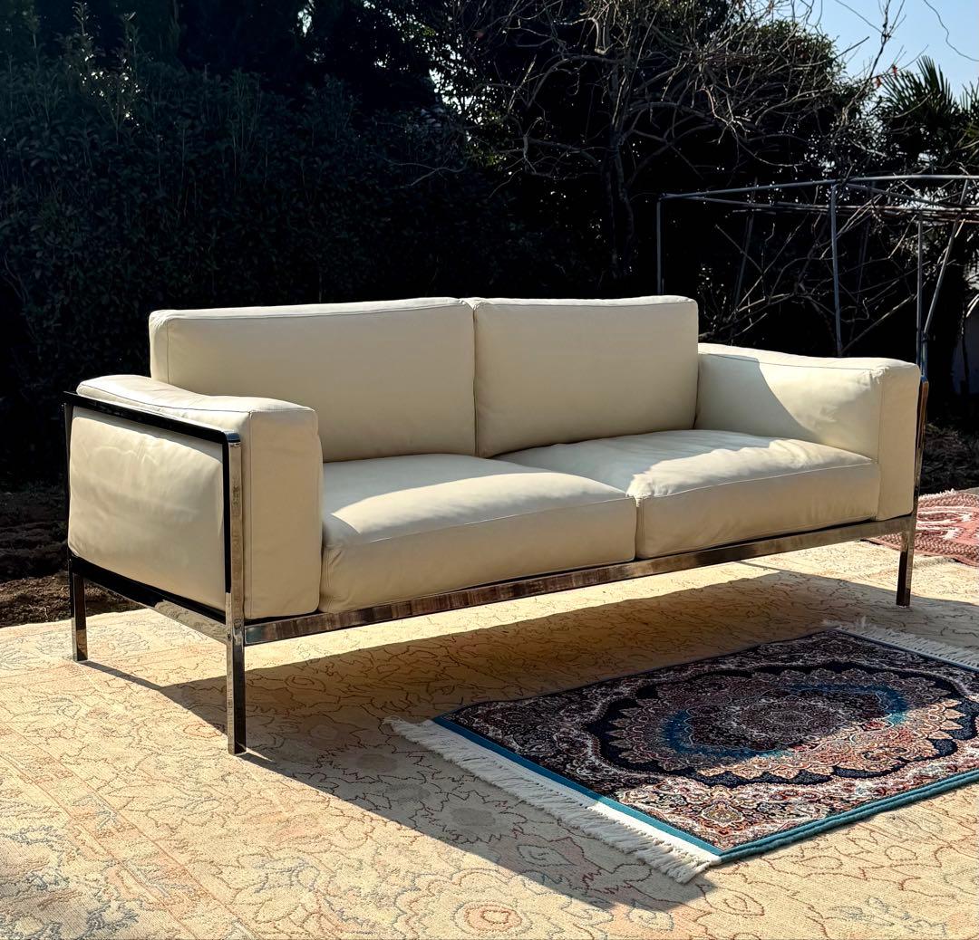 美品 IDC大塚家具 本革 erba 80万円 2人掛ソファ 奥山清行