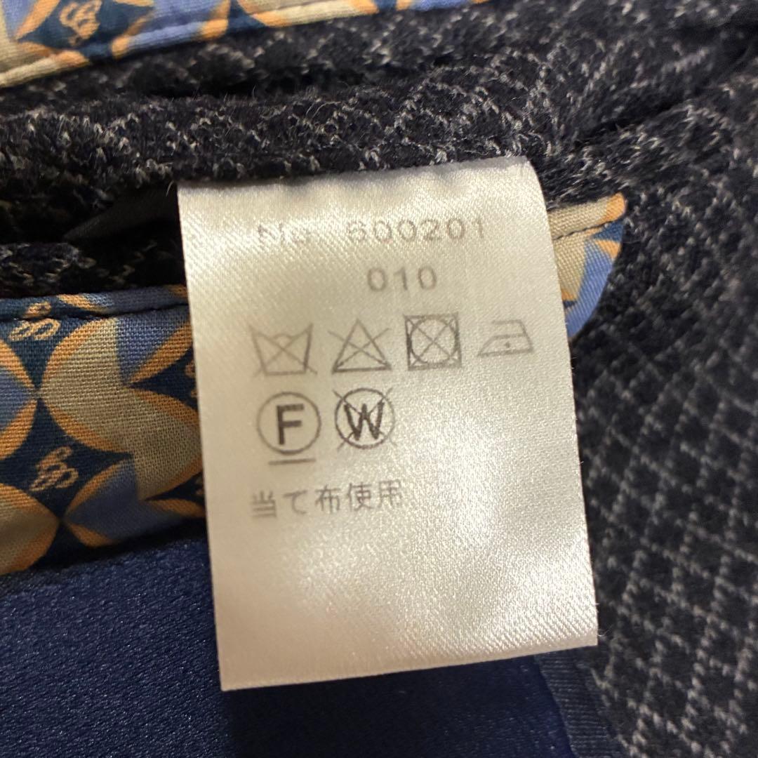 G-Stage 【秋冬】 紺 格子柄 トラベル アンコン ジャケット パンツ