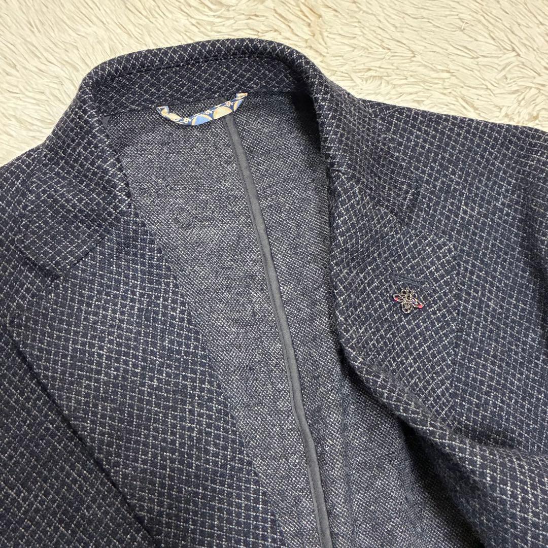 G-Stage 【秋冬】 紺 格子柄 トラベル アンコン ジャケット パンツ