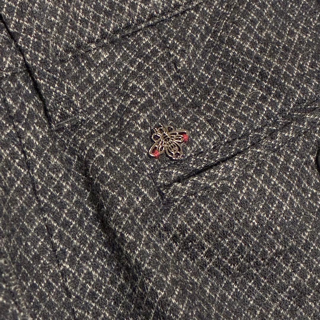 G-Stage 【秋冬】 紺 格子柄 トラベル アンコン ジャケット パンツ