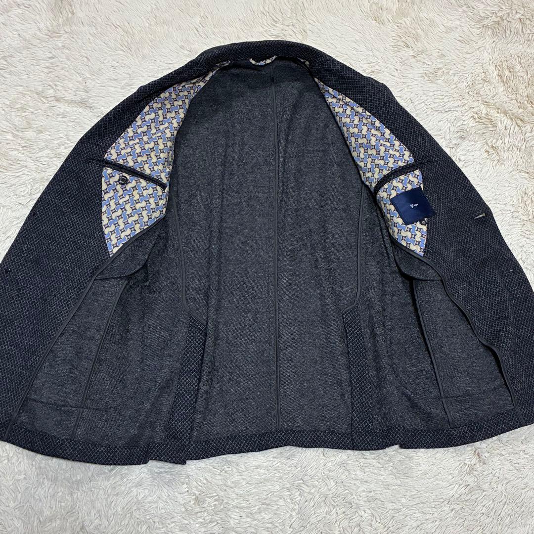 G-Stage 【秋冬】 紺 格子柄 トラベル アンコン ジャケット パンツ
