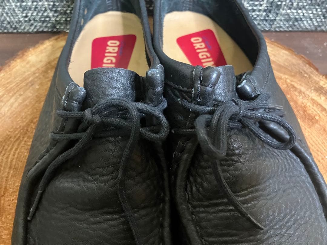 【美品】Clarks クラークスオリジナル　オールレザー　ワラビー　シボ 加工
