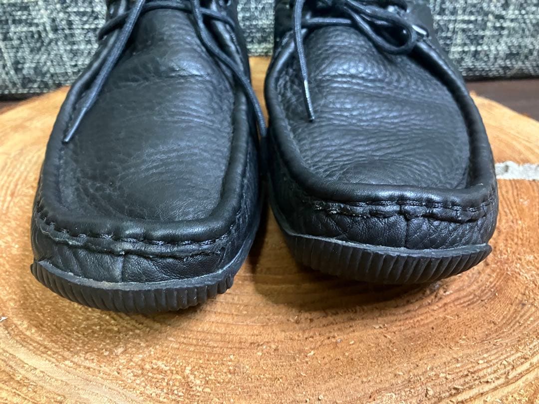 【美品】Clarks クラークスオリジナル　オールレザー　ワラビー　シボ 加工