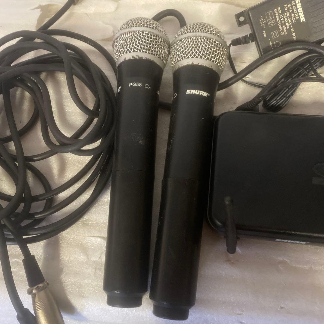 SHURE SVX88受信機＋ワイヤレスマイクPG58X2本