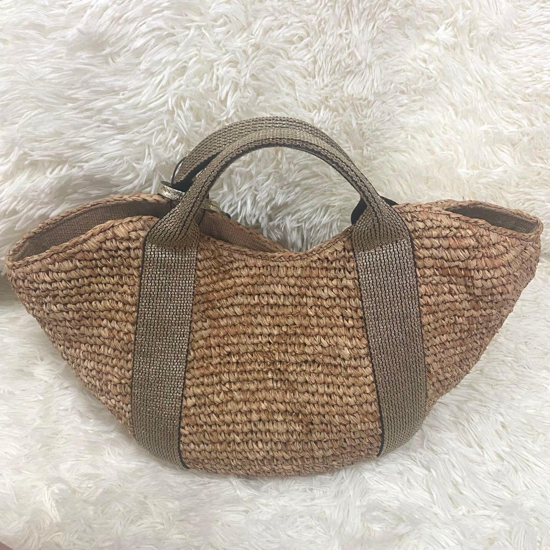 最終価格❣️美品　VIOLAd'ORO ヴィオラドーロ バッグ かごバッグ