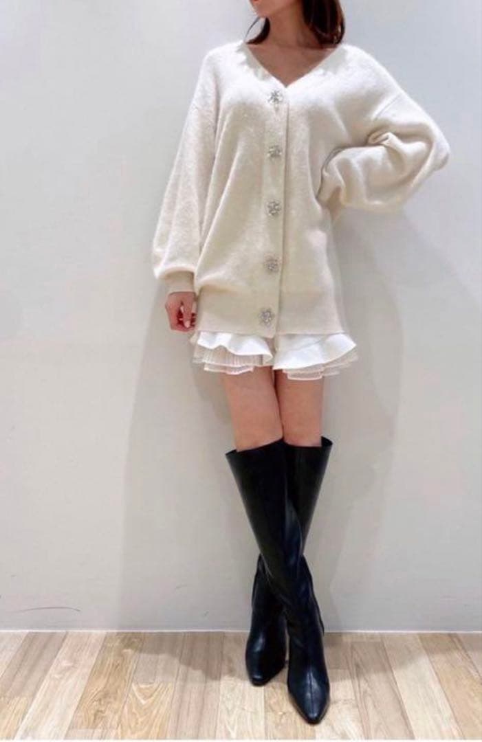 SNIDEL 馬場ふみか オンラインストア限定 フリル ショートパンツ&カーデ