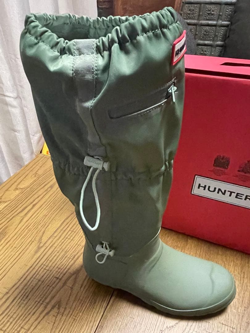 HUNTER レインブーツ　カーキ 長靴 箱付き