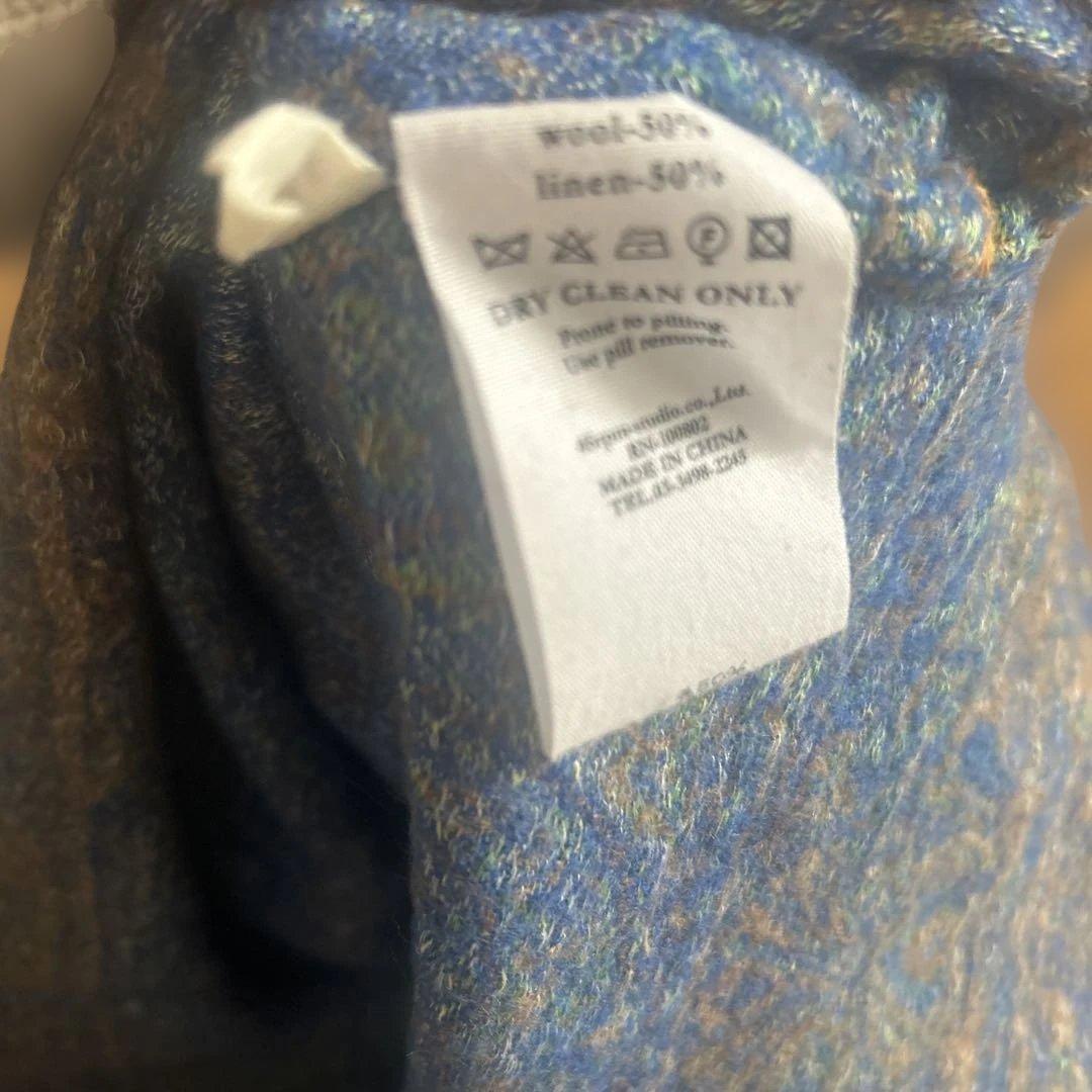 【45R】45rpm 毛麻混 ペイズリー切替チュニック グラデーション 2