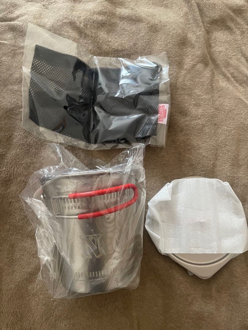 【新品・未使用】スノーピーク　カップヌードル チタン クッカー赤