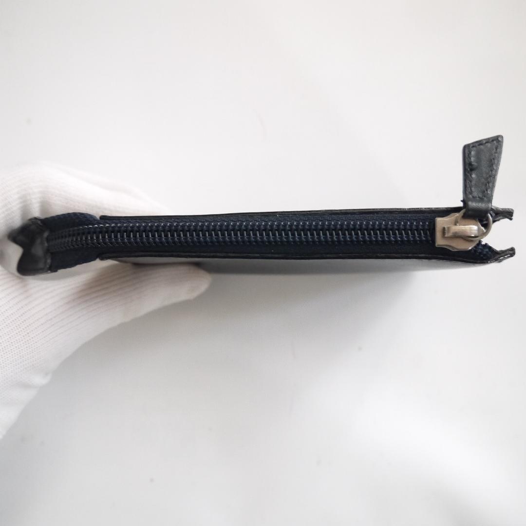 ✈大きめ ガンチーニ　フェラガモ　レザー　ケース　小銭入れ　キーリング　黒