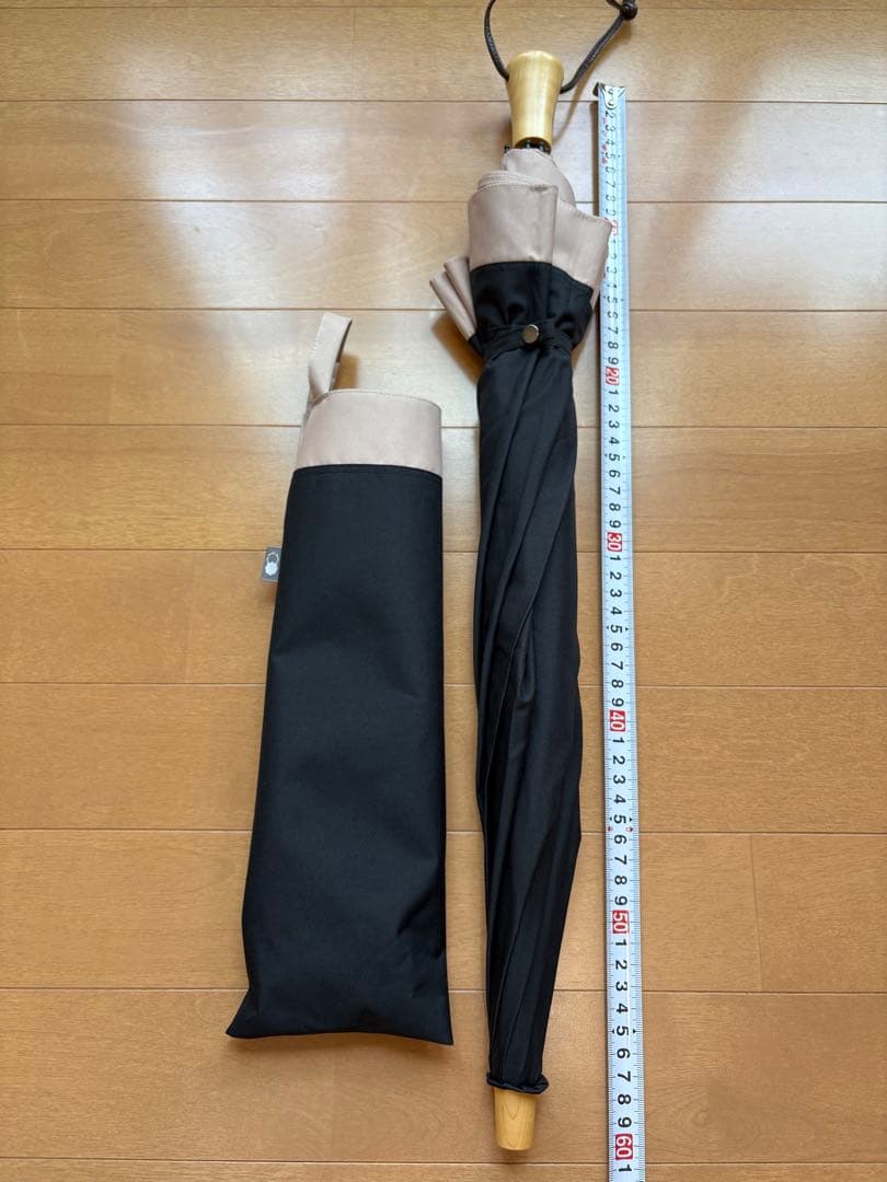 日傘 サンバリア100 2段　ブラック/ピンク