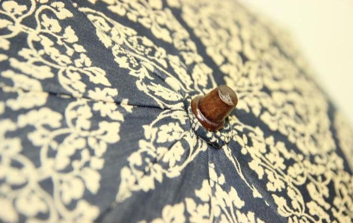 小宮商店 正倉院裂 西陣織 橘 折りたたみ 晴雨兼用傘 / 高級日傘 / 雨傘