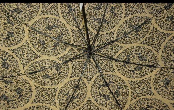 小宮商店 正倉院裂 西陣織 橘 折りたたみ 晴雨兼用傘 / 高級日傘 / 雨傘