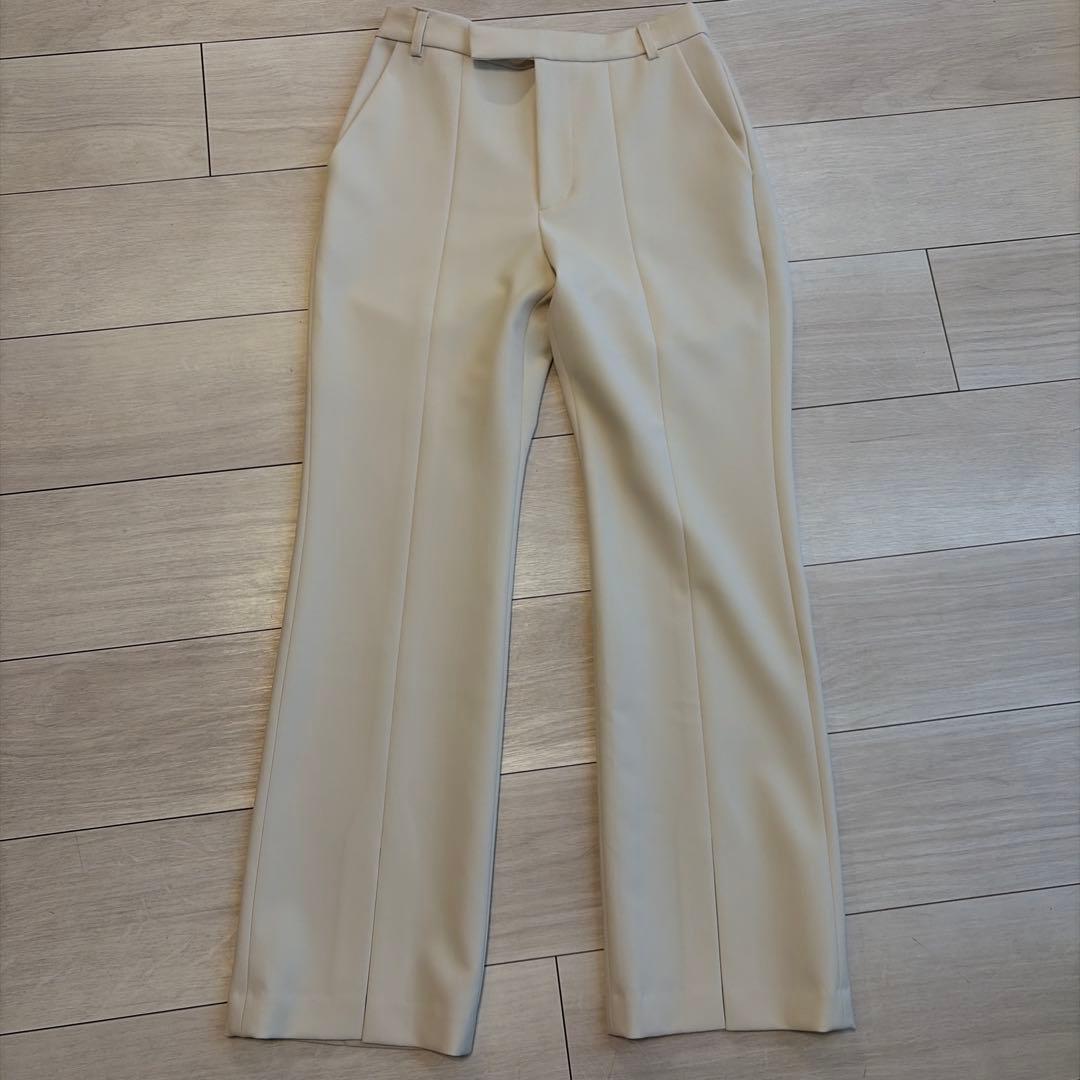 Whim Gazette フロントスリットパンツ アイボリー36