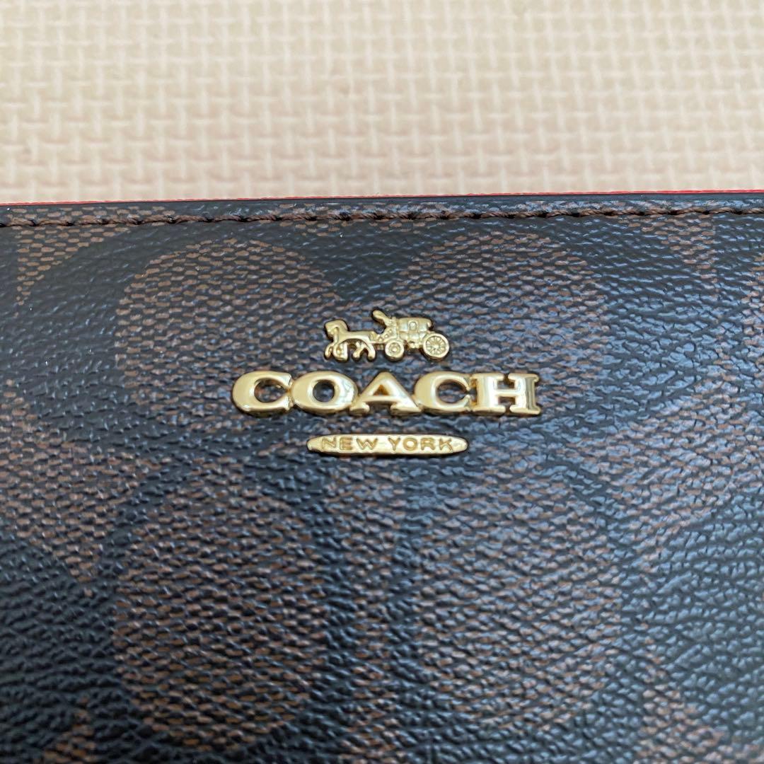 【COACH 新品】コーチ 長財布 ストラップ付 ラウンドジップ ギフトにも最適
