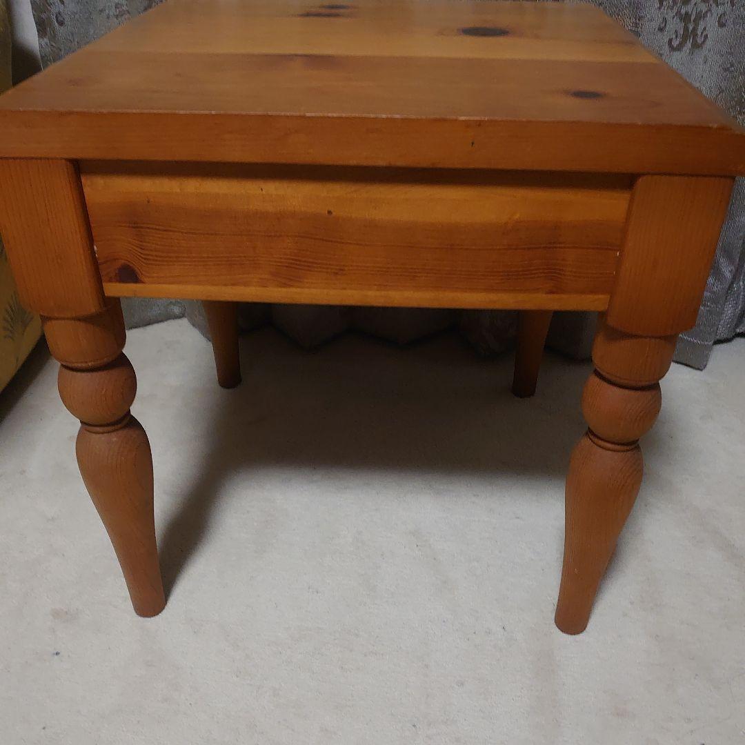 Provence 木製サイドテーブル 引き出し付き 南フランス プロバンス