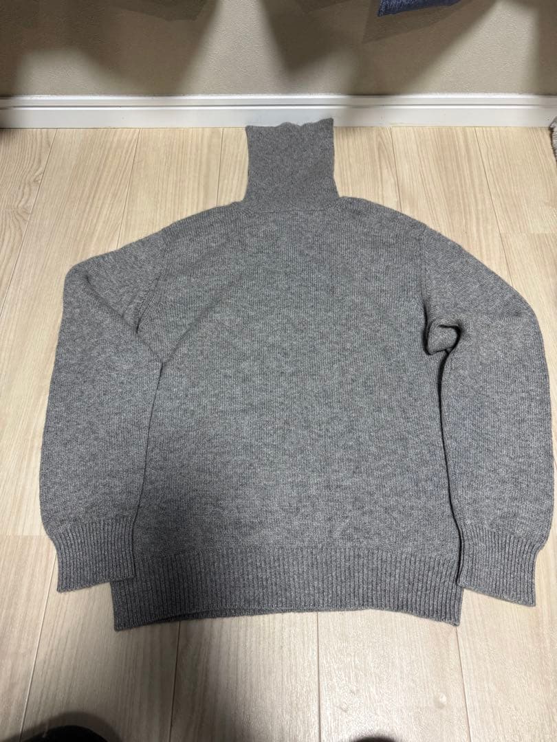 【美品】GUCCI グッチ カシミア タートルネックセーター グレー M