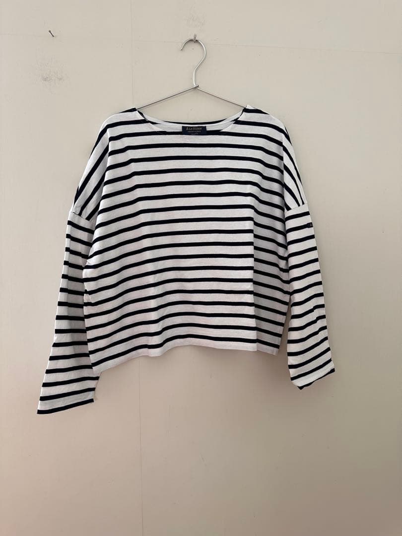 MAVUNOマヴーノLe minor別注 ドロップショルダー白×黒