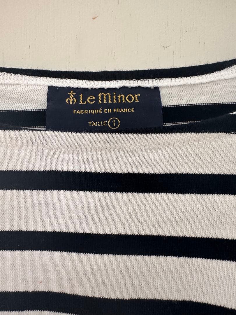 MAVUNOマヴーノLe minor別注 ドロップショルダー白×黒