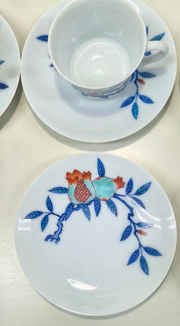 今右衛門錦柘榴絵紅茶椀　6客セット