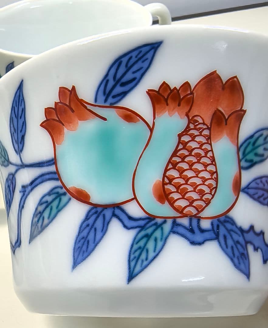 今右衛門錦柘榴絵紅茶椀　6客セット