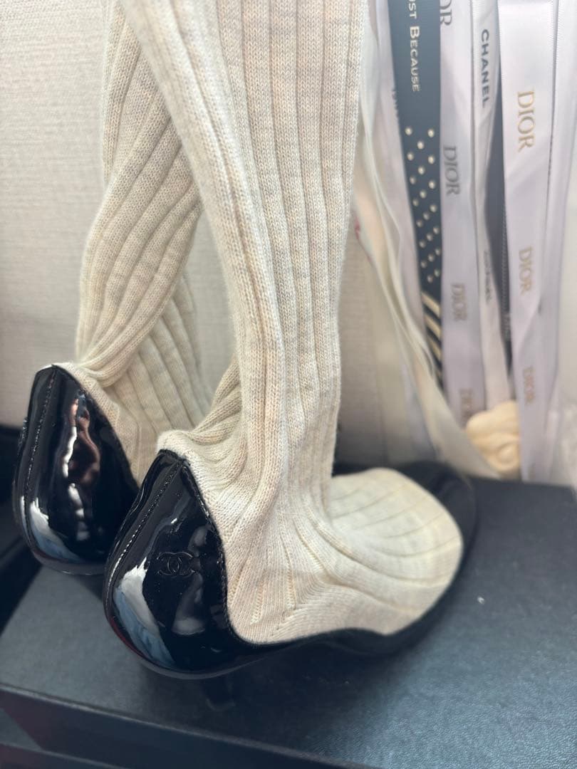 CHANEL ニット ソックスブーティ