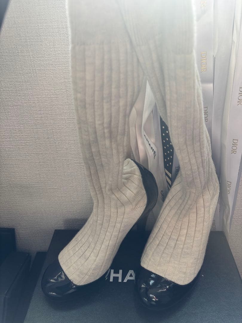 CHANEL ニット ソックスブーティ