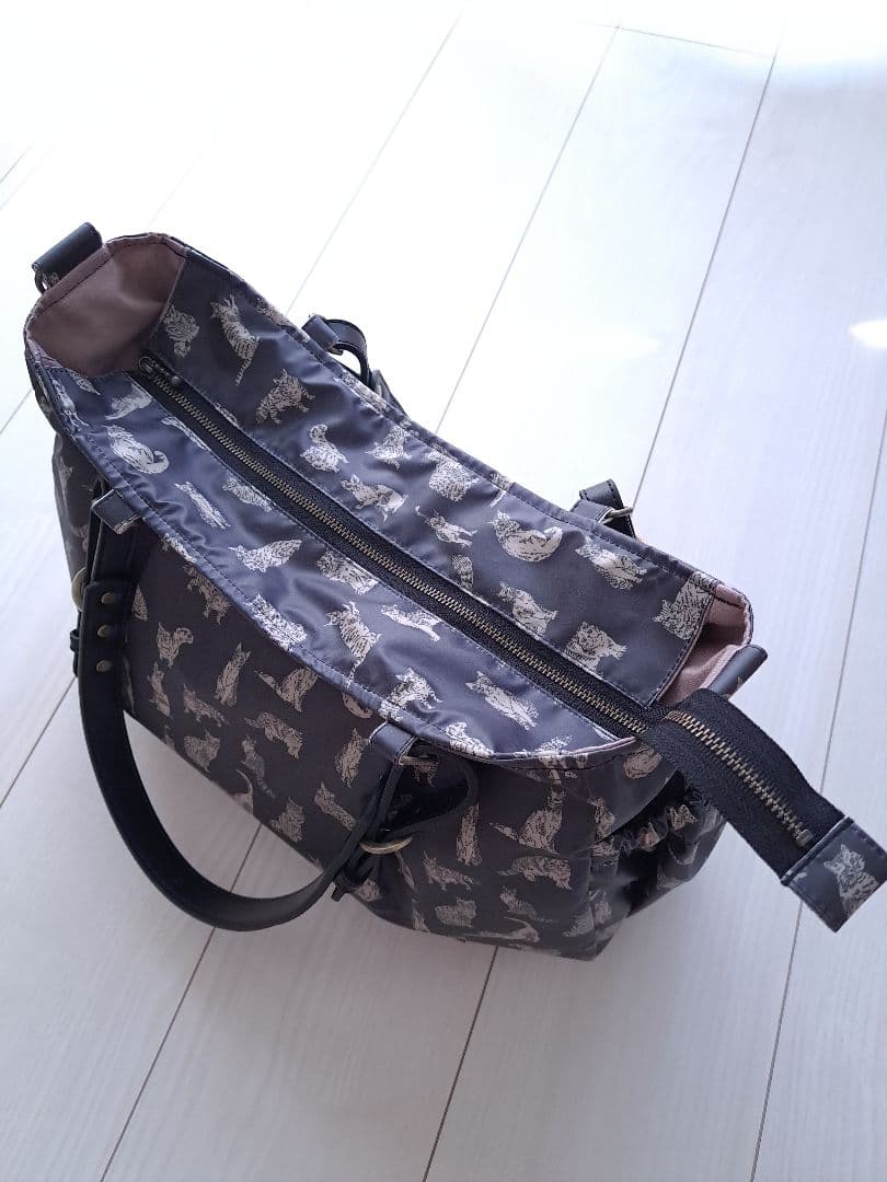 だいだいふく様ご予約品♪クリアランスSALE共布ショルダー紐付　タック通勤バッグ