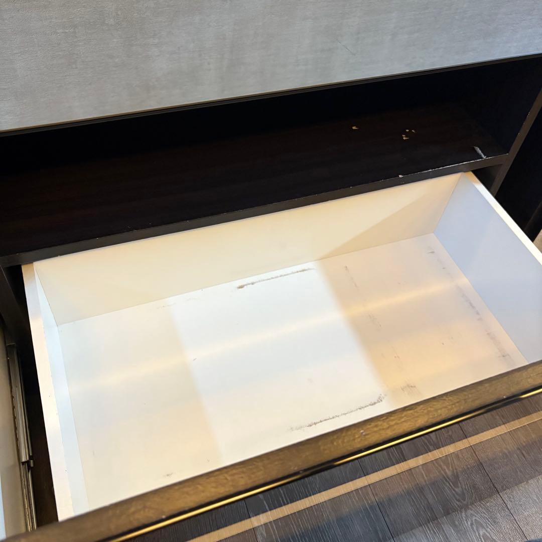 早い者勝ち⭐︎ダークミラーガラス張り テレビボード W150cm