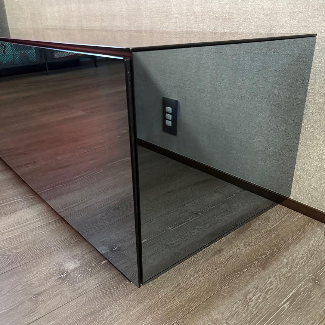 早い者勝ち⭐︎ダークミラーガラス張り テレビボード W150cm