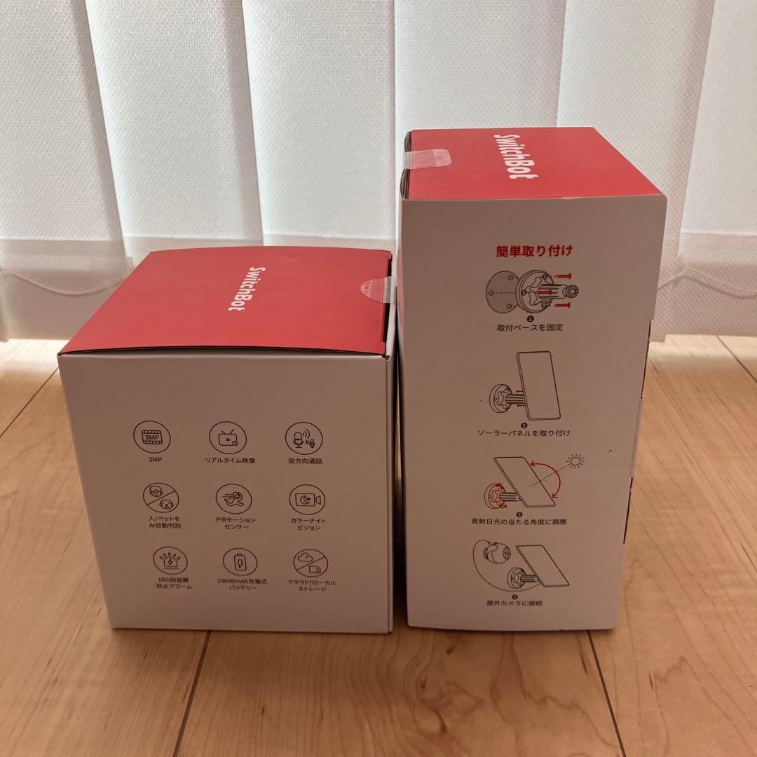 スイッチボット Switchbot ソーラーパネル、屋外カメラ
