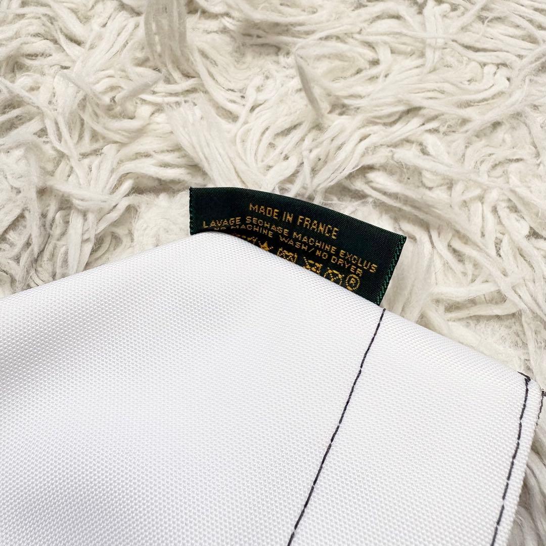 未使用級　エルベシャプリエ　舟形トートバッグ　Sサイズ　ホワイト×ブラック