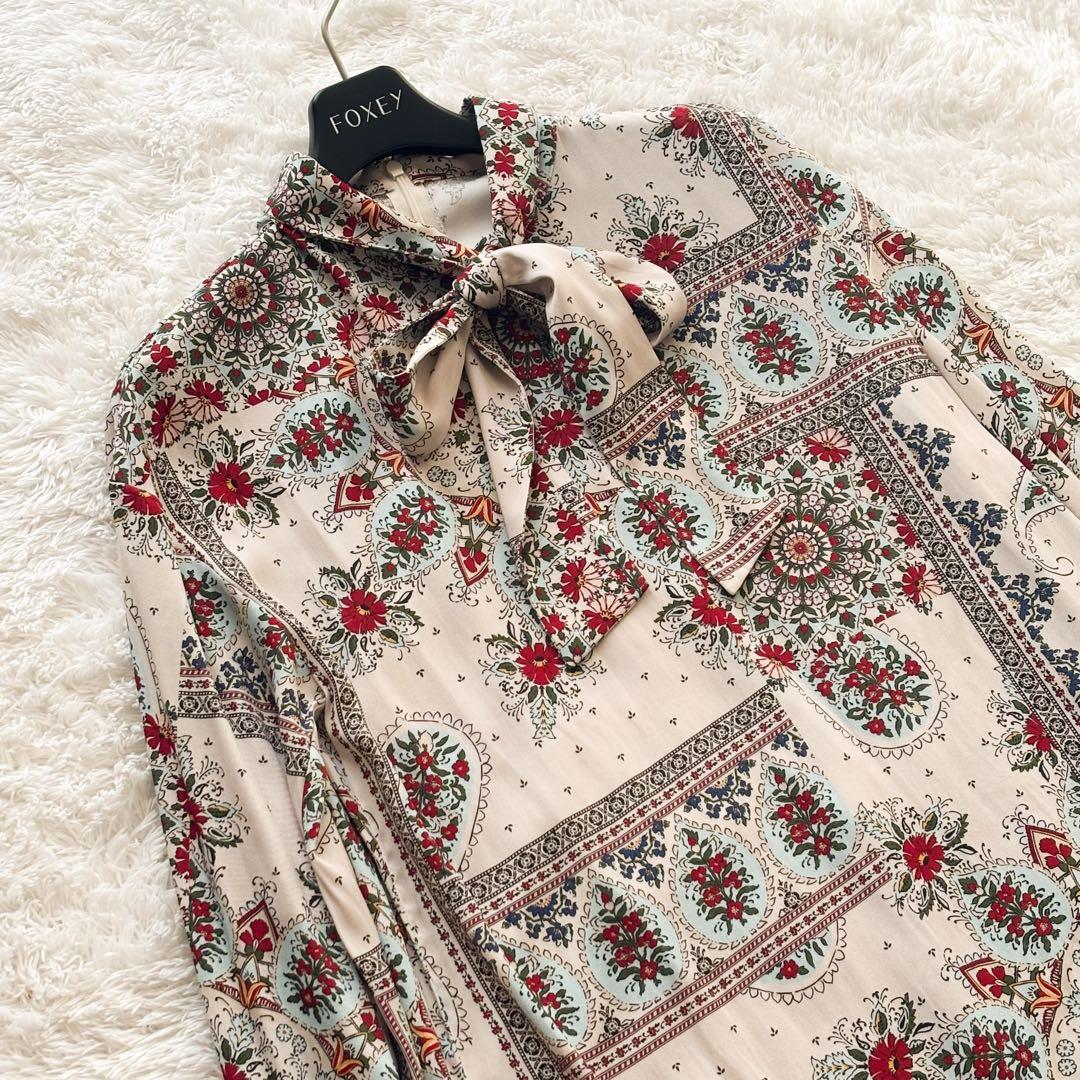 【専用】美品✨グレースコンチネンタル　フラワーペイズリープリントワンピース