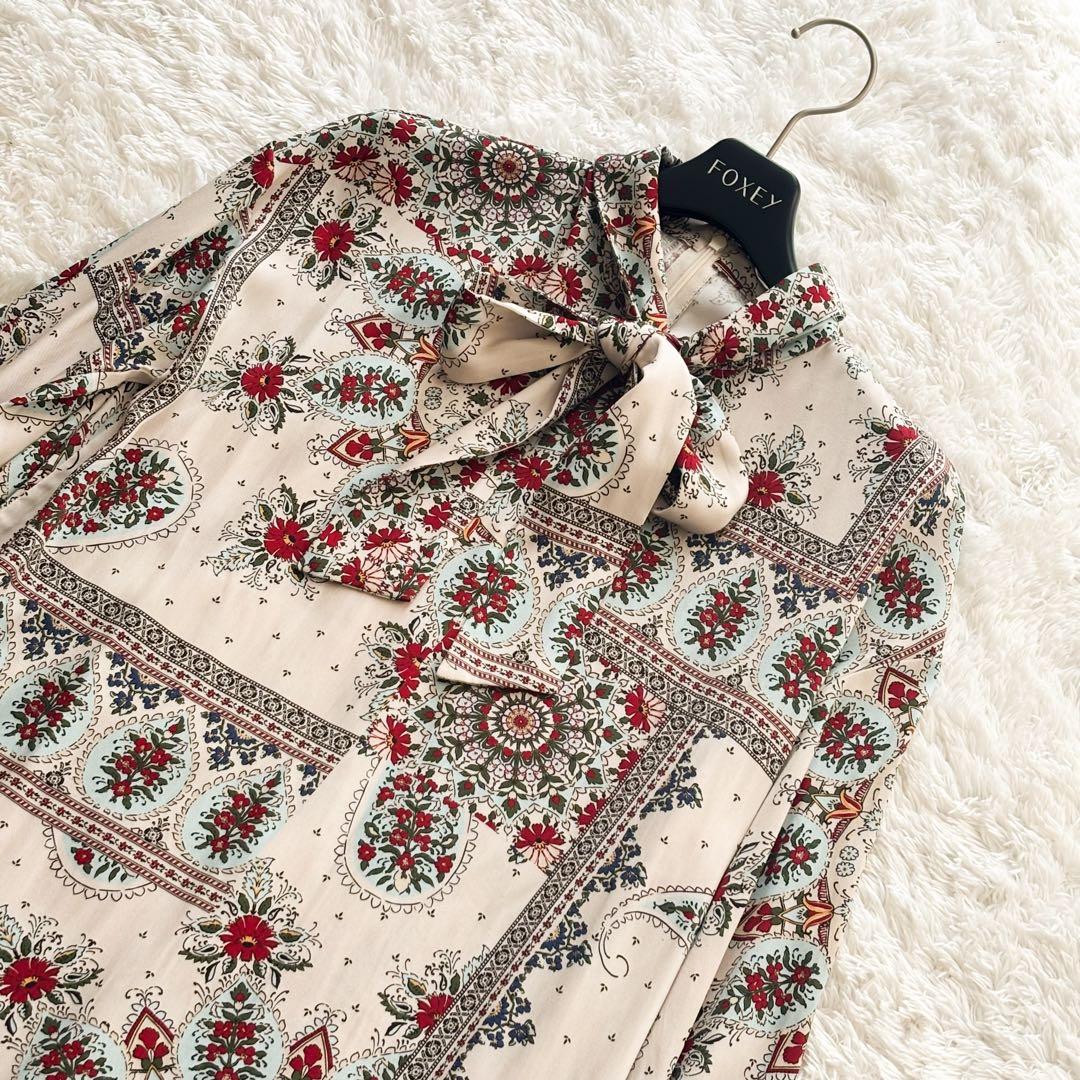 【専用】美品✨グレースコンチネンタル　フラワーペイズリープリントワンピース