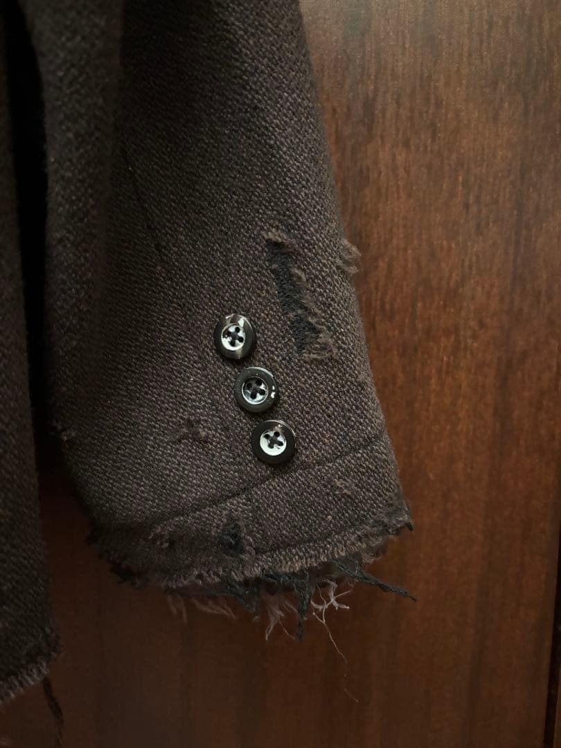 ジャケット・アウター ANCELLM TWEED CRASH JACKET BROWN