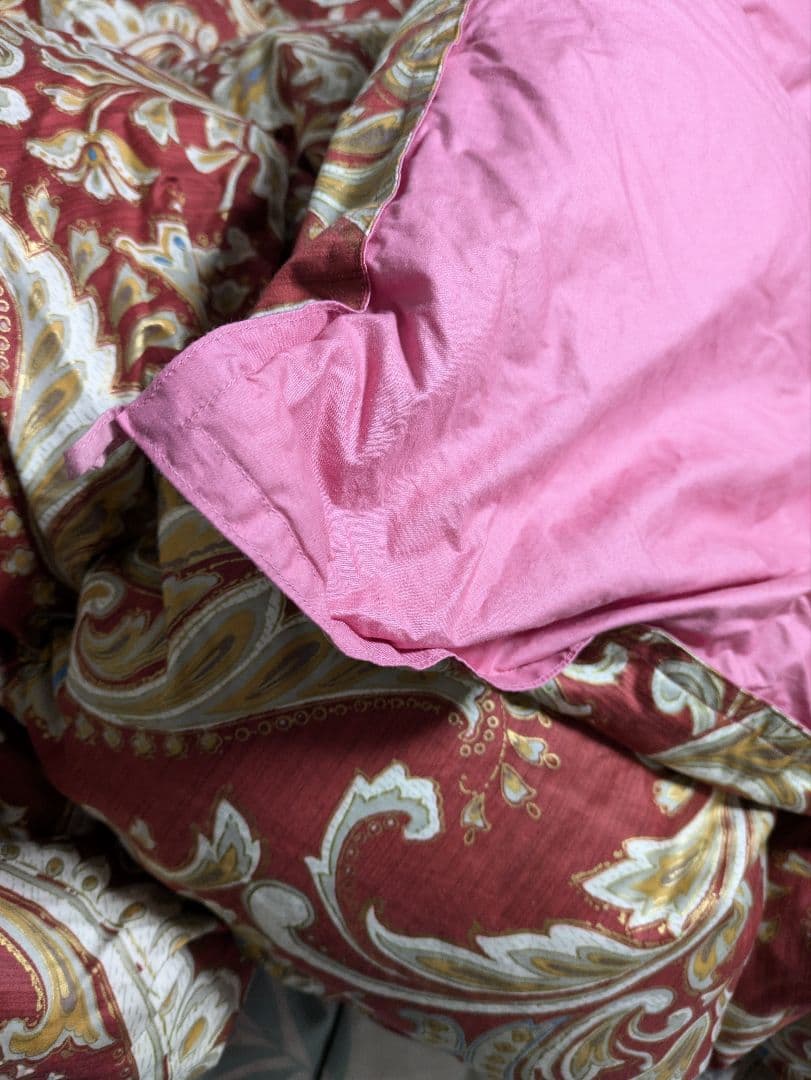 12月15日迄限定大幅値下げ！東京西川上級羽毛掛布団。エンジ色系