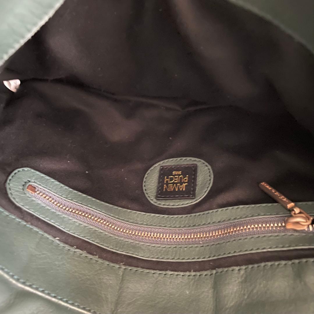 ジャマンピアッシュ ポーチ付きレザーショルダーバッグ