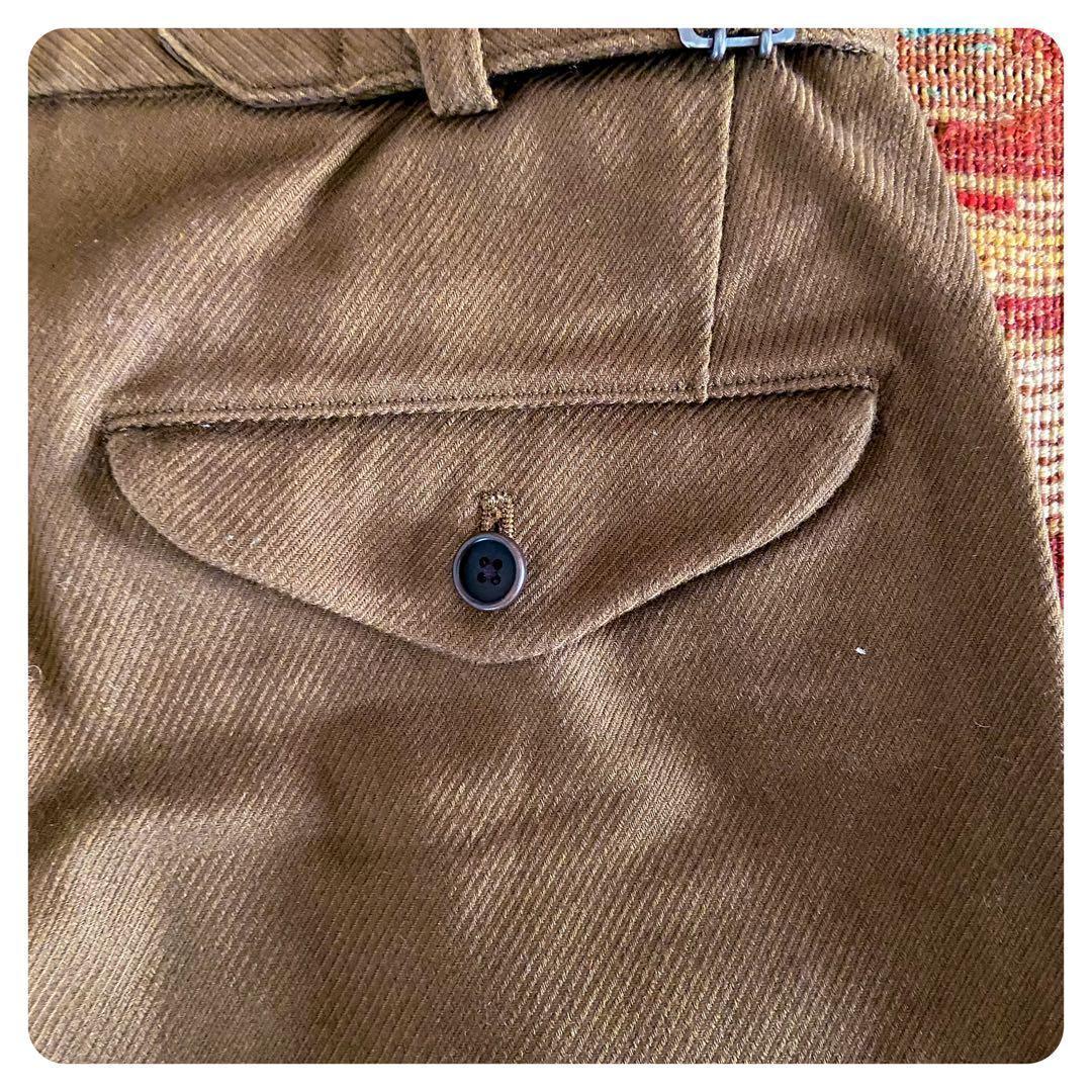 ブラームス broken cloth curve front slacks