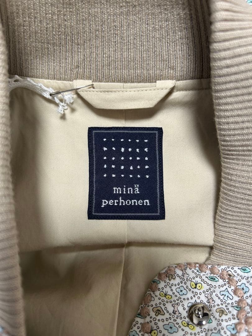 新品 2023-24AW ミナペルホネン タンバリン刺繍 ブルゾン 38 希少