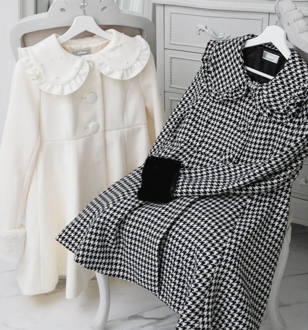 pium ピウム ビジューカラードーリーフレアコート