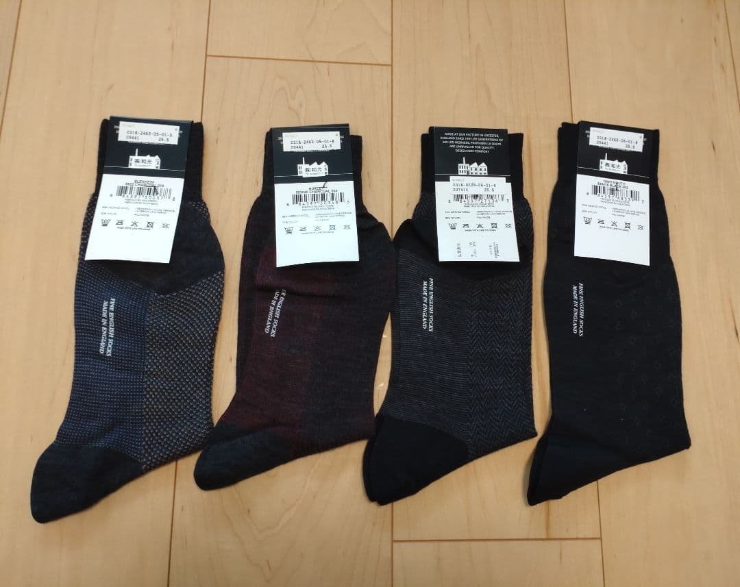 ★新品未使用★銀座WAKO　和光　英国製メンズ靴下ソックス　4足セット