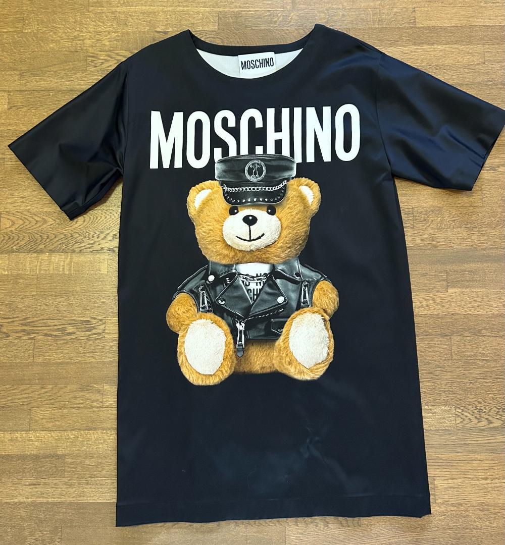 MOSCHINO　COUTURE　 テディベアプリント 半袖Tシャツ ブラック