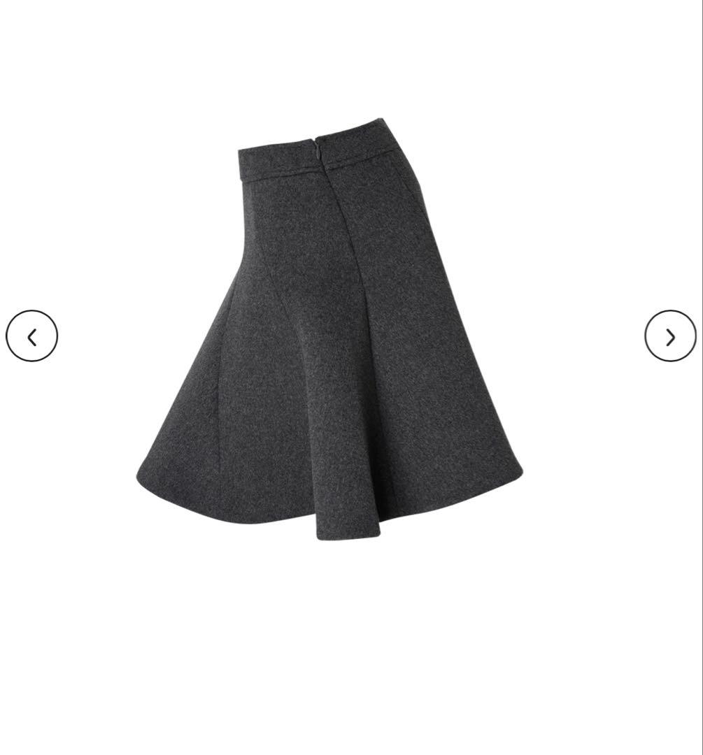 ボーダーズ アットバルコニー　25AWフレアミニスカート 38サイズ グレー