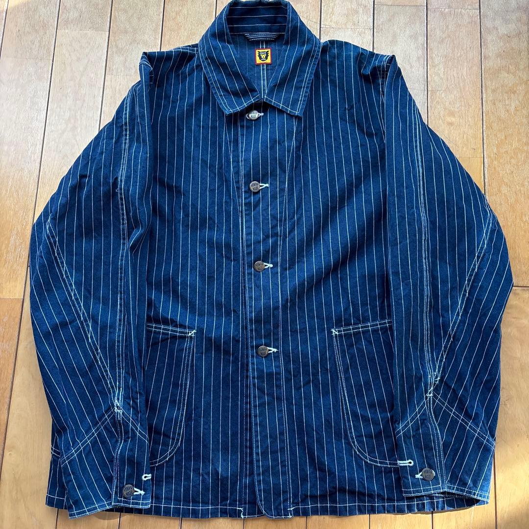 human made カバーオール　ストライプ