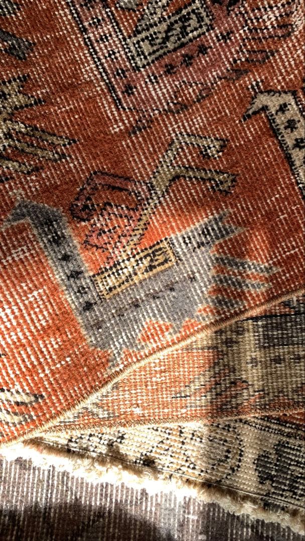 85.5×152 \"孔雀の行進\" ViNTAGE TURKiSHRUG