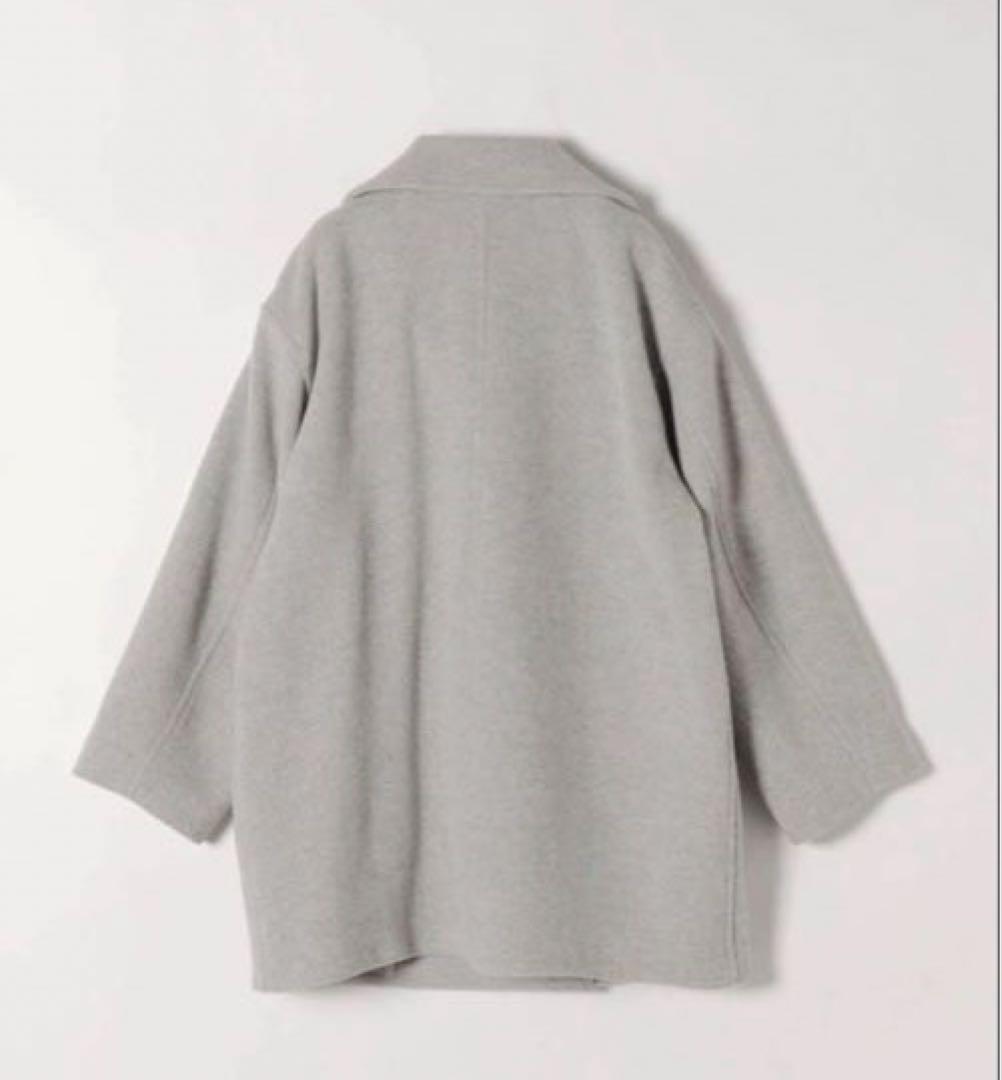 美品　SHIPSanyウール　テーラード コクーンショートコート　シップス