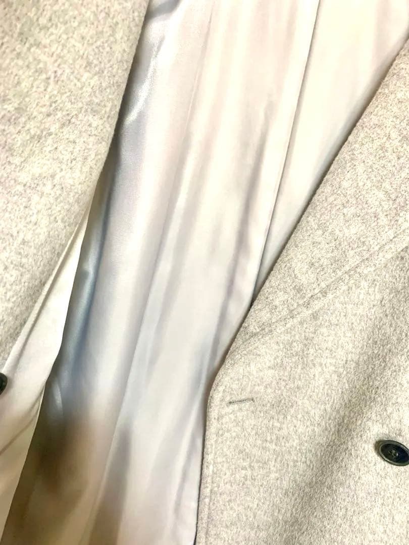 美品　SHIPSanyウール　テーラード コクーンショートコート　シップス