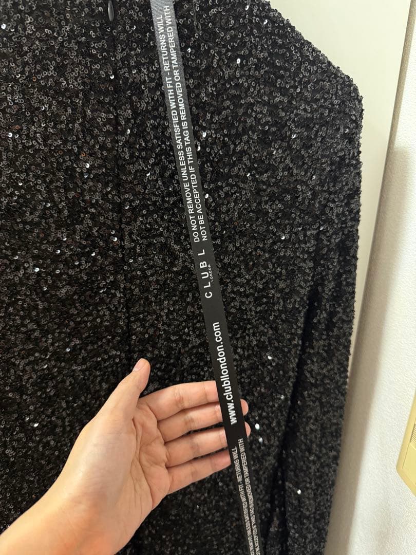 スーツ・フォーマル・ドレス Club L London Sequin Feather Mini Dress