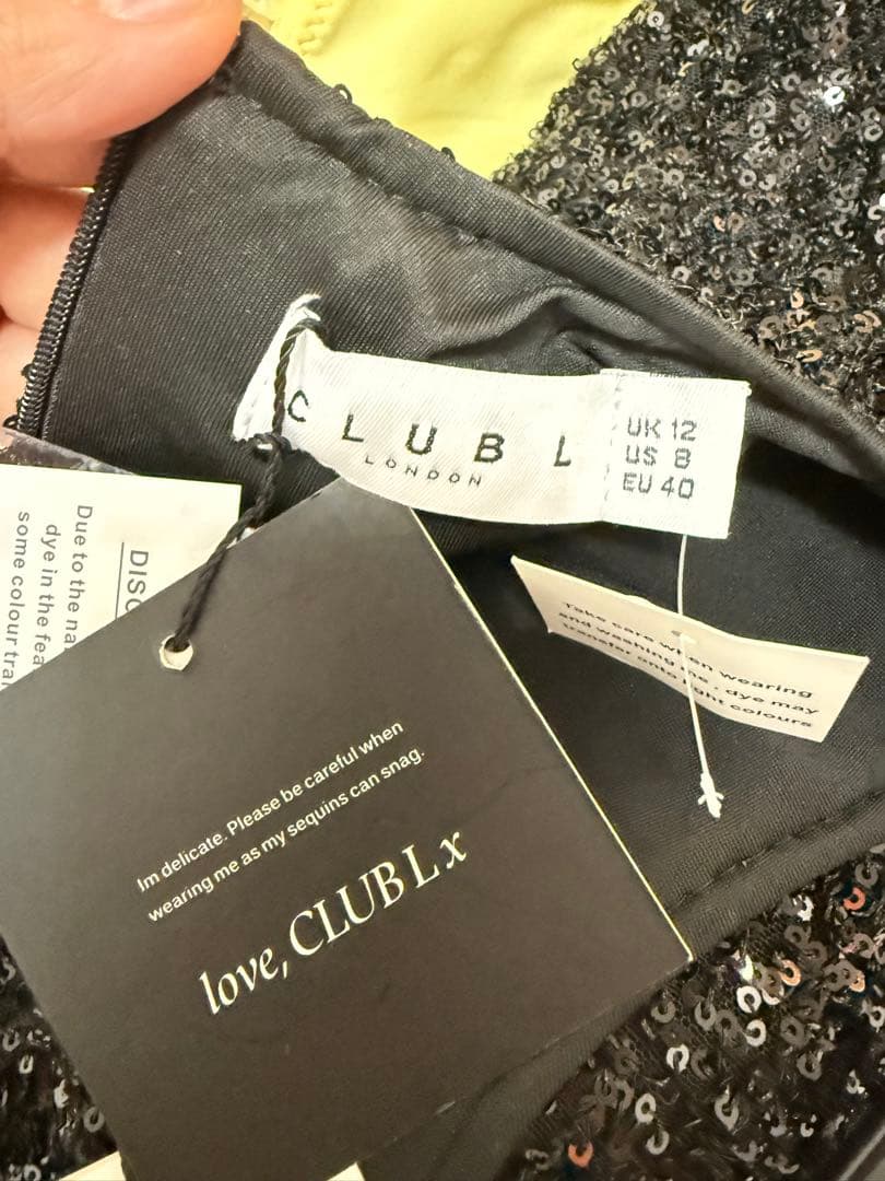 スーツ・フォーマル・ドレス Club L London Sequin Feather Mini Dress